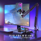 FIFINE A6T — Microfone USB Condensador com Mute, RGB e Braço Articulado