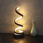 Spiral table lamp, modern creative design, suitable for home decoration, suitable for dining room, living room, bedroom