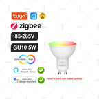 Tuya Smart Bulb Zigbee/WiFi/Bluetooth — E27/E14/GU10 RGBCW Regulável Alexa
