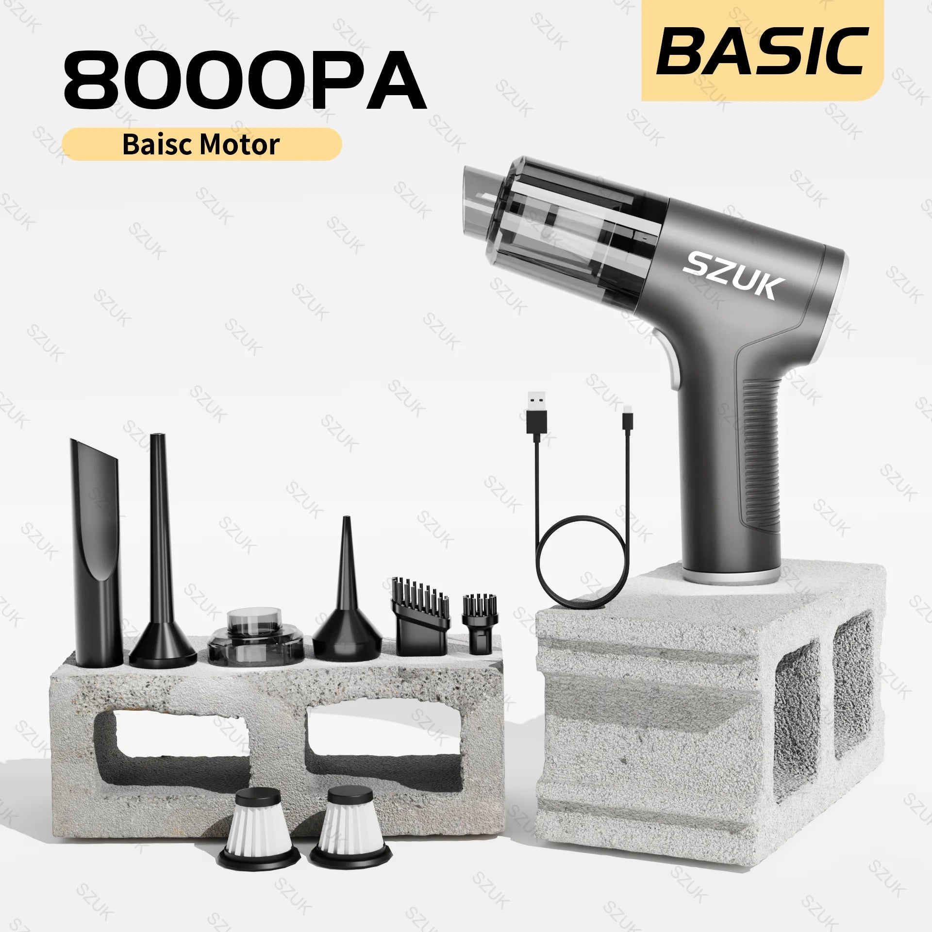 Mini Car Vacuum — Aspirador Portátil Sem Fios para Carro, Casa e Teclado