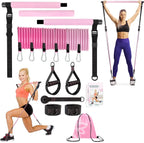 Pilates bar kit with resistance bands, Multifunctional Yoga Bar, Portable Home Gym, Resistance bar kit for full body workouts.