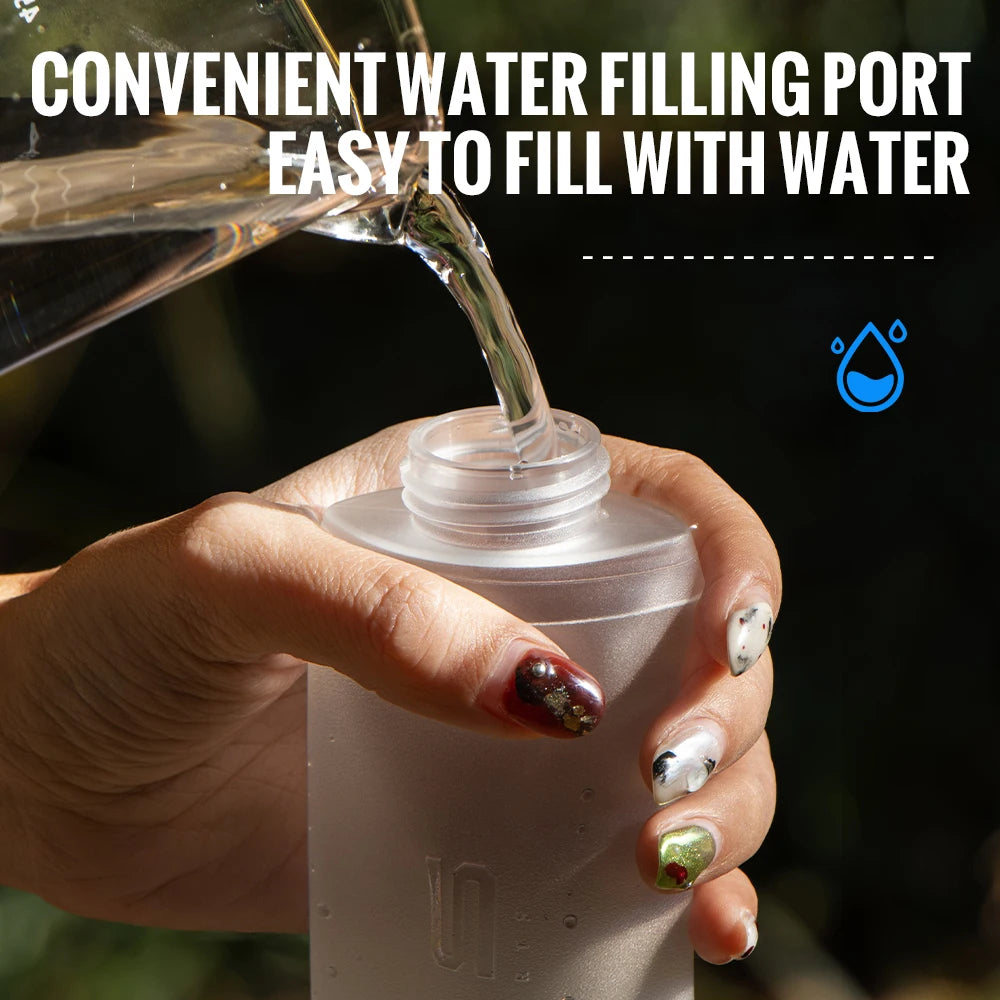 WRELS 250ml 500ml Soft Flask Folding Collapsible Water Bottle TPU BPA Free Outdoor Sport Portable Water Bag Running Camping