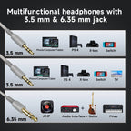 OneOdio Pro 10 — Headphones Over‑Ear Hi‑Res com Cabo 3.5/6.35 mm e Mic