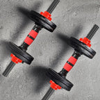 1 Pair 35cm Dumbbell Bar, Barbell Bars, Dumbbell Connecting Steel Tube with Standard Non-Slip Grip Surfaces and Spinlock Collars