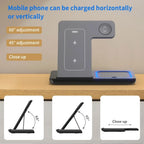 3-in-1 Foldable Wireless Charging Station 30W for iPhone 17 16 15 14 13 12 Pro Max iWatch 11 Airpods Pro Fast Charger Stand Dock