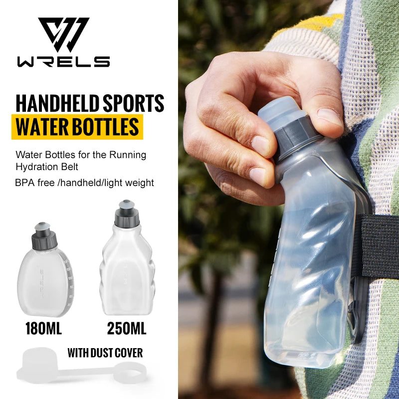 WRELS Handheld Hydration Sports Water Bottles BPA-Free Water Bottles for the Running Hydration Belt for Marathon Hiking Cycling