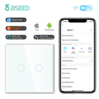BSEED WiFi Touch Switch — Tomada EU com USB‑C Tuya Smart Life