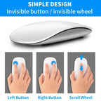 Lenovo Wireless Mouse Rechargeable Bluetooth 5.0 Silent Surface Touch Mice Ultra-thin Magic Mouse For Laptop Ipad Mac PC Macbook