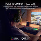 OneOdio EKSA MaKo BT — Headset Gaming 2.4 GHz/Bluetooth com Mic e 20 ms