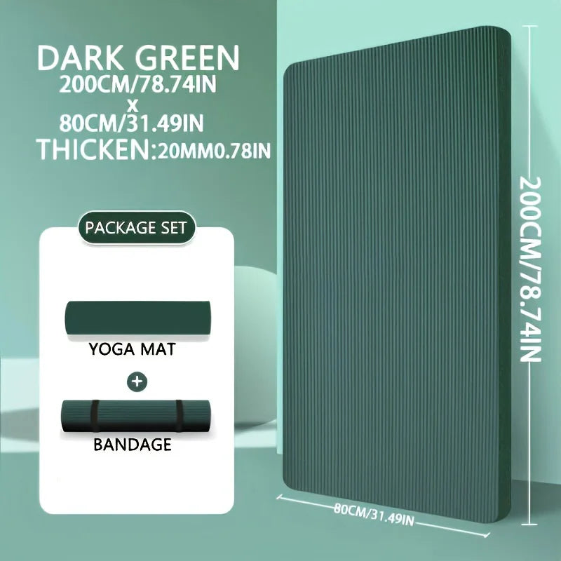 Tapete de Yoga NBR 15/20 mm Antiderrapante e Impermeável para Treino e Outdoor