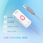 FIFINE H9W — Headset Gaming 7.1 USB/3.5 mm com Mic Over‑Ear para PC/PS5