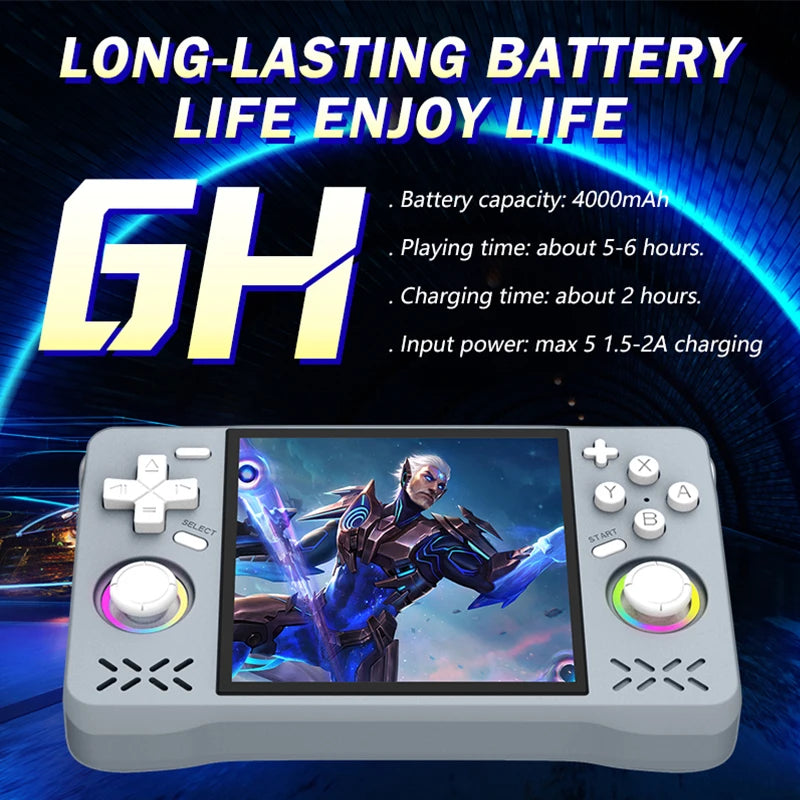Newest XF40H Retro Handheld Game Console Linux 4.0'' IPS Screen Supports WiFi Glowing Rocker Portable Pocket Video Games Player