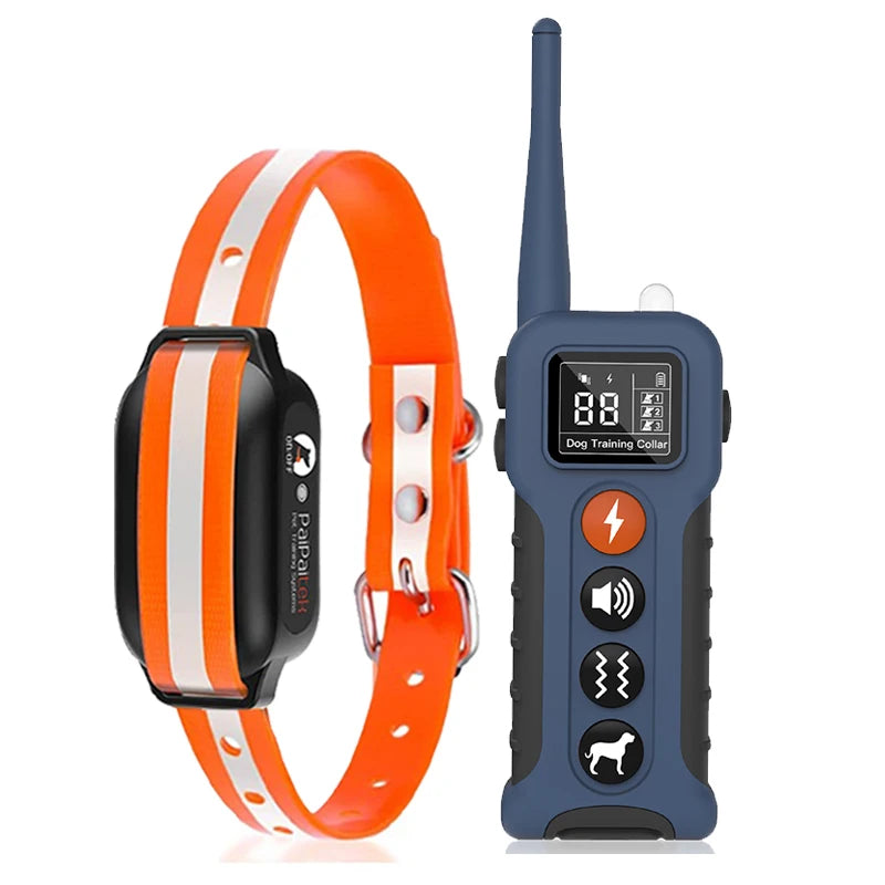 Dog Training Collar With 9 Different Sounds 1000M Electric Dog Anti Bark Collar 433HZ Universal Waterproof Rechargeable Collar