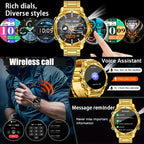 Smartwatch Dourado 2025 – Estilo Luxuoso, Resistência IP68 e Conectividade Total