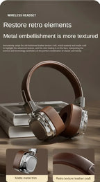 2025 New 5.3 Foldable Wireless Bluetooth Headsets Headset Gamer Choice Retro Over Ear Headphones DJ Stereo Sounds Bluetooth