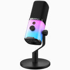 MAONO PD100X — Microfone Dinâmico USB/XLR com Noise Reduction, Mute e RGB