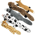 Conjunto 5 Peluches Crinkle sem Enchimento – Brinquedos Squeaky em Formato Animal