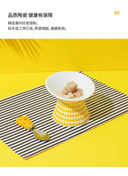 Ceramic Cat and Dog Bowls, Anti-Tip Pet Food Dishes Elevated base design protects cats' necks, suitable for small dogs and cats
