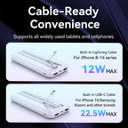 Vention 10000mAh Power Bank — 22.5W com Cabo USB‑C Integrado