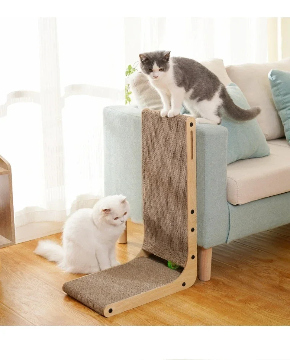 Large/Small Cardboard Cat Scratcher, L-Shape, Wear-Resistant, Scratch-Resistant, Cat Scratching Post, Cat Toy, Pets, Cat Accessories