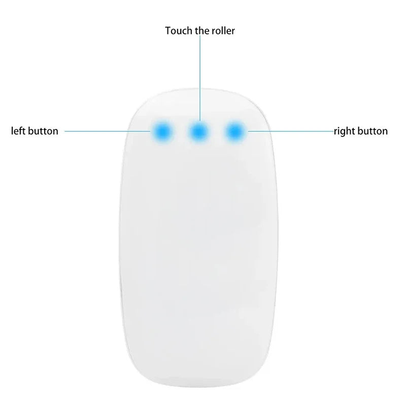 Lenovo Wireless Mouse Rechargeable Bluetooth 5.0 Silent Surface Touch Mice Ultra-thin Magic Mouse For Laptop Ipad Mac PC Macbook