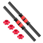 1 Pair 35cm Dumbbell Bar, Barbell Bars, Dumbbell Connecting Steel Tube with Standard Non-Slip Grip Surfaces and Spinlock Collars