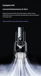 Cordless car vacuum cleaner, one-button dust removal, high-power portable vacuum cleaner, large suction mini vacuum cleaner.