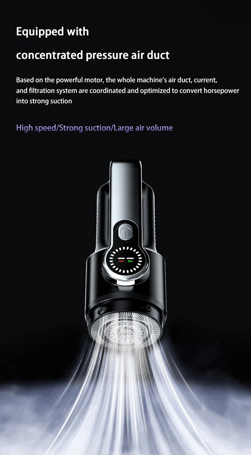 Cordless car vacuum cleaner, one-button dust removal, high-power portable vacuum cleaner, large suction mini vacuum cleaner.