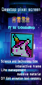 LED Pixel Matrix Bluetooth Smart Display 64x64 RGB Digital Lamp Panel DIY Art Display Gaming Anime Room Decor Frame APP Control