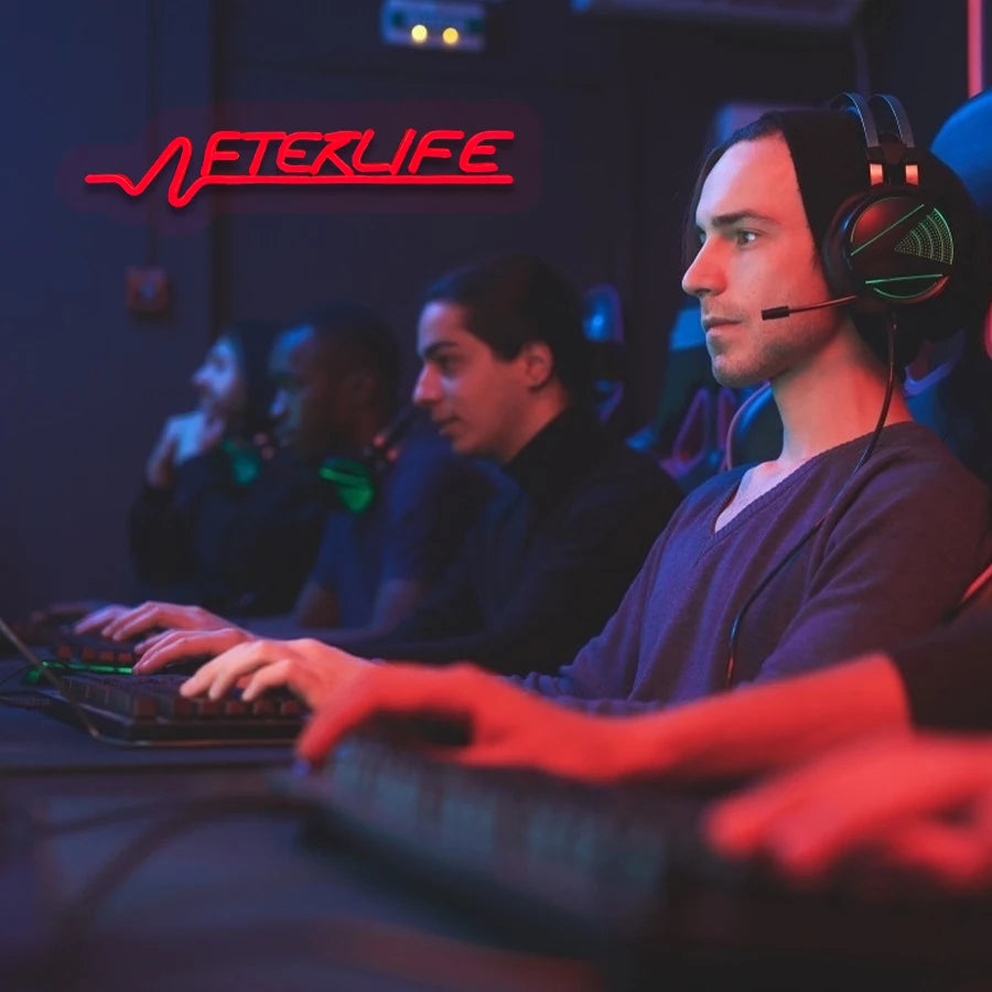 Cyberpunk Neon Sign, LED Game Sign for Wall Decoration, Shooting Games Neon Light for Game Room, Man Cave Room Decoration