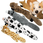 Conjunto 5 Peluches Crinkle sem Enchimento – Brinquedos Squeaky em Formato Animal