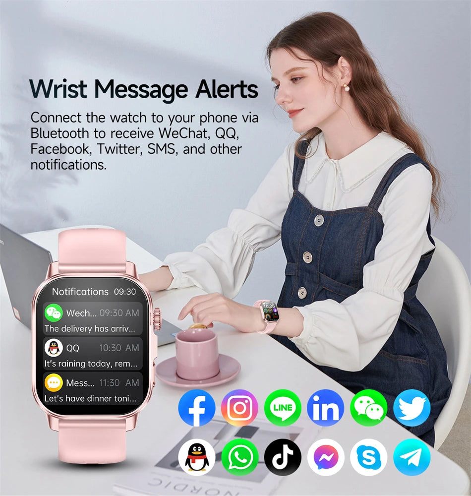 2026 New Model Uric Acid & Lipid Health Analysis Smartwatch Men's ECG+PPG Bluetooth Call 2.01 inch Flashlight Smartwatch Women's