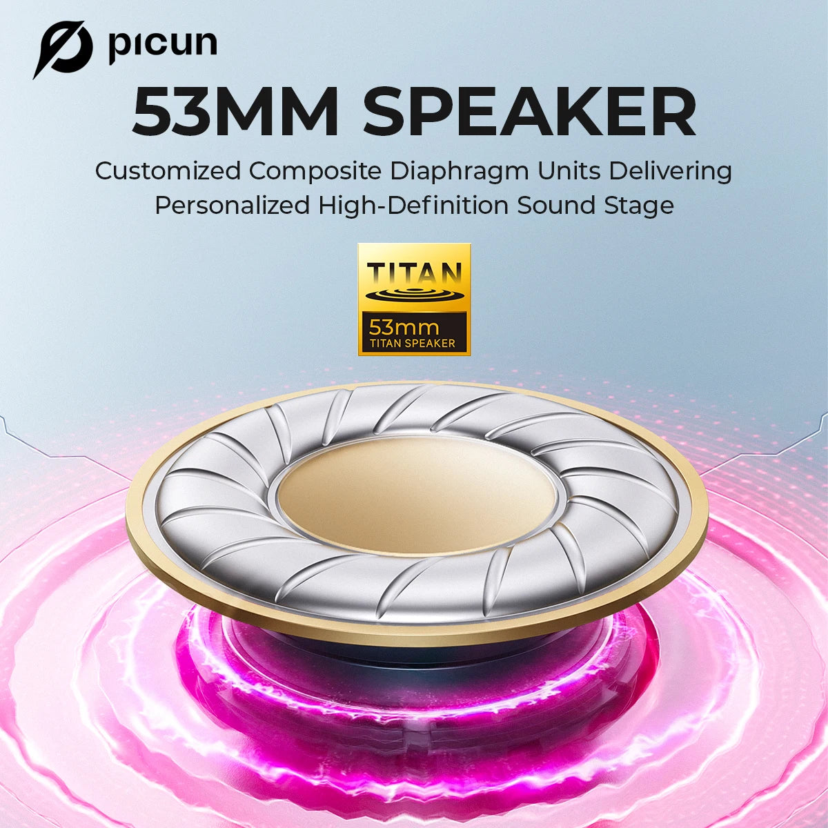 Picun G3 Gaming Wireless Headphone with Mic Over-Ear Headphones Bluetooth 5.4 40mm Driver 2.4G/Wireless/Cable USB Headsets 65H