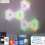 DIY Wall Design LED RGBIC Dynamic Atmosphere Light Night WIFI APP Voice Assistant Control TV Backlight Room Game Decoration