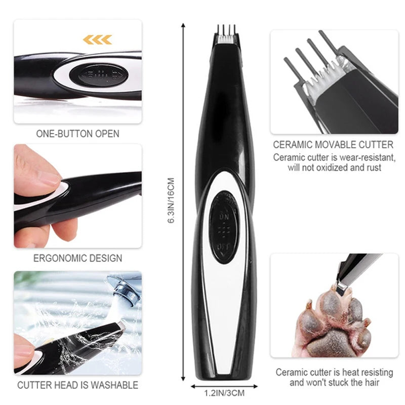 Electric Pet Clipper Grooming Kit For Dogs Reachable Trimmer Haircut Cat Hair Cutting Remover Professional Machine Set
