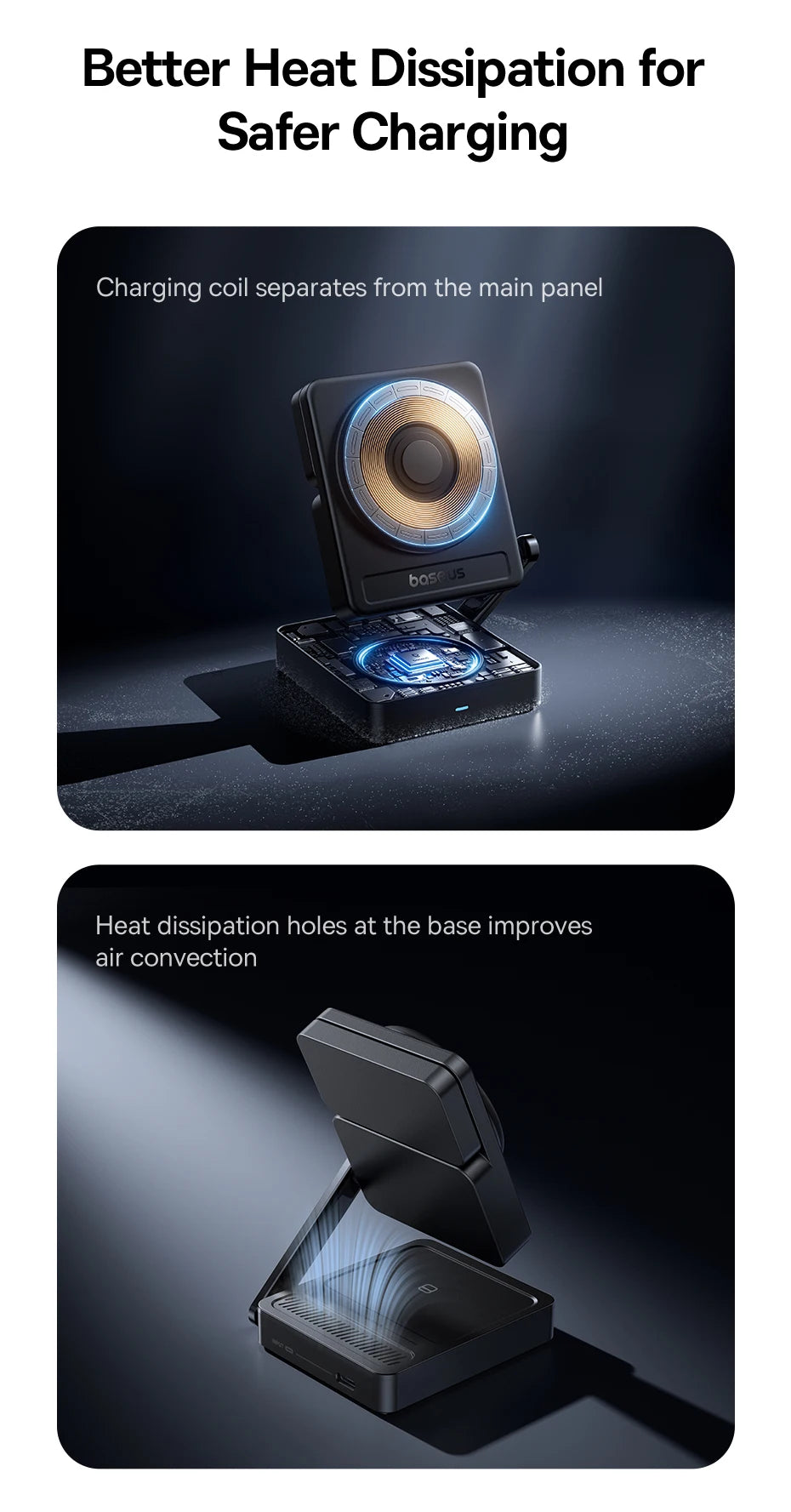 Baseus 3-in-1 Magnetic Wireless Charger Qi2.2 25W Fast Charging for iPhone 17 16 15 14 Apple Watch Earbuds AirPods Pro iWatch