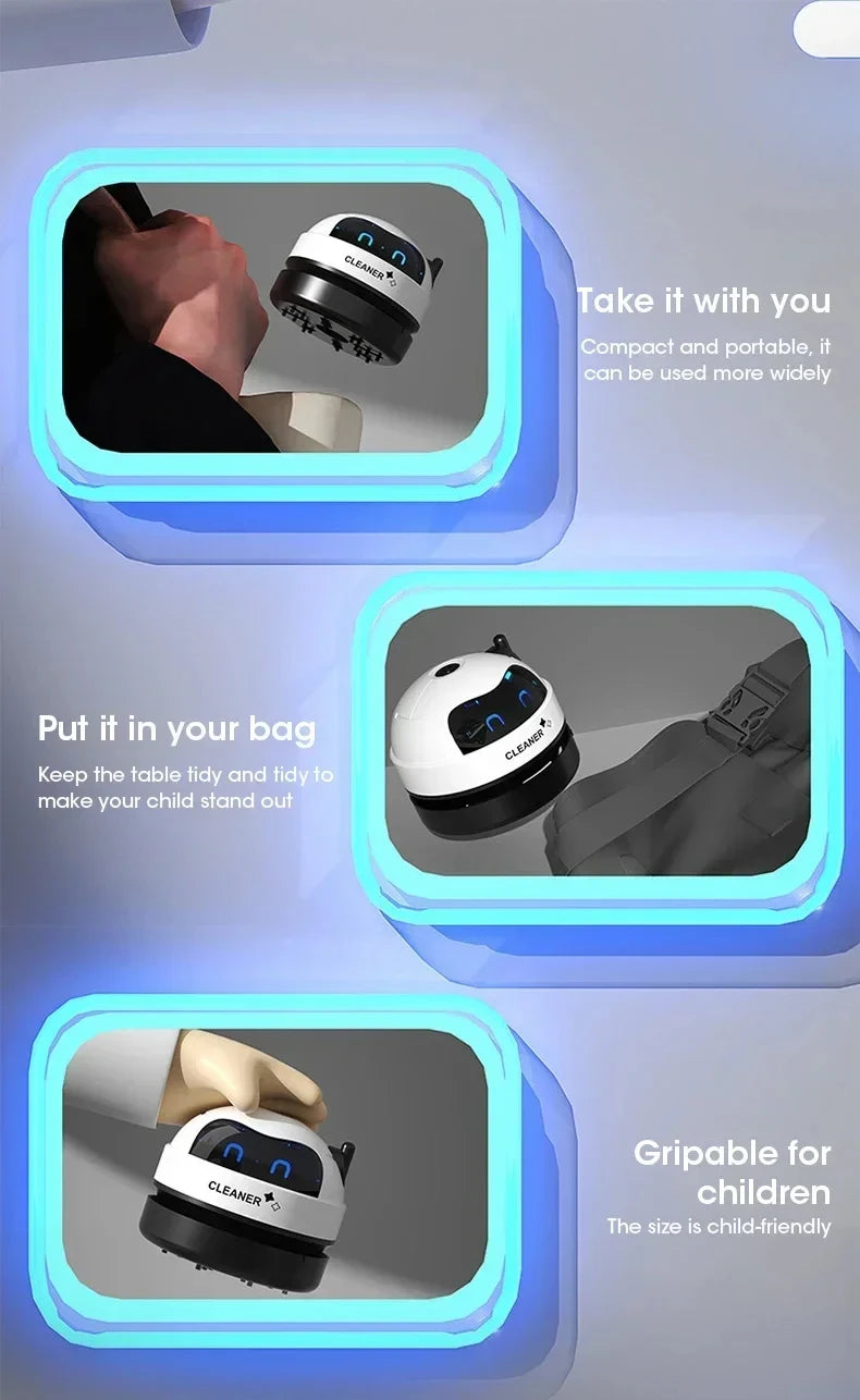 Mini Aspirador de Mesa USB Portátil para Poeiras e Migalhas, Potência 5W