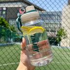 1 Liter Large Capacity Sports Water Bottle with Lifting Cup Lid BPA FREE Plastic Drinking Bottles Outdoor Cycling Hiking Gym Jug