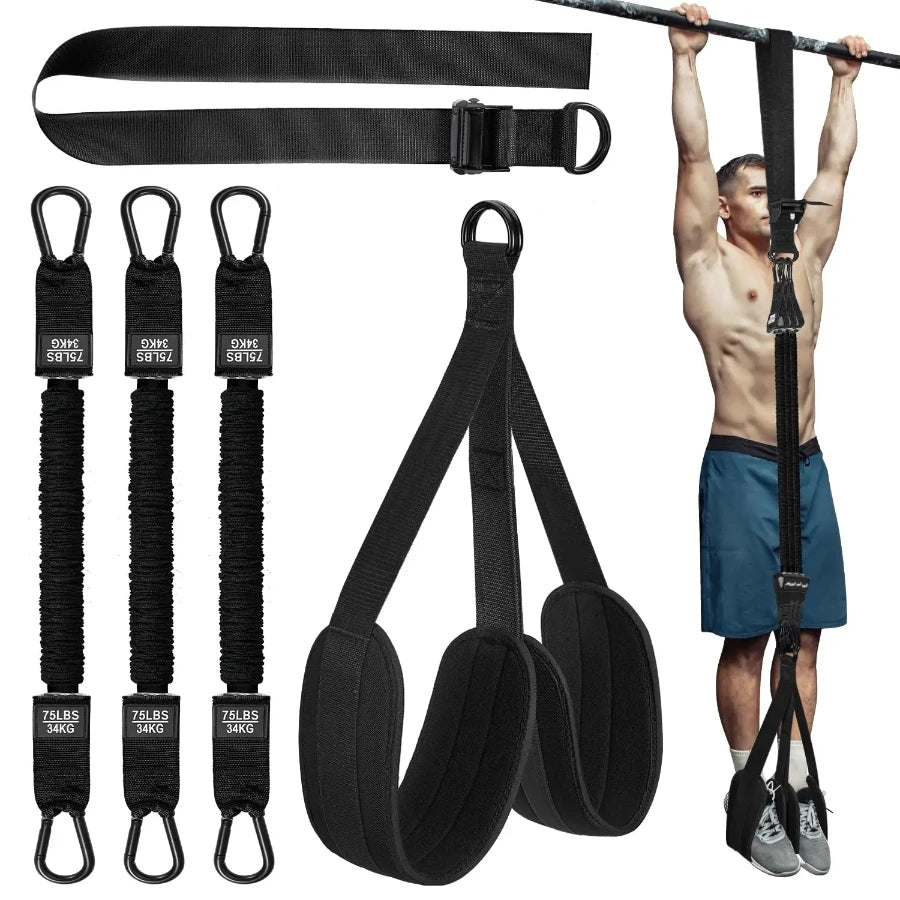 Assisted Belt Pull-Up Bands 75-300 lbs Multifunctional Assist Belt Strength Training Fitness Tools High-Intensity Pull-Up Band