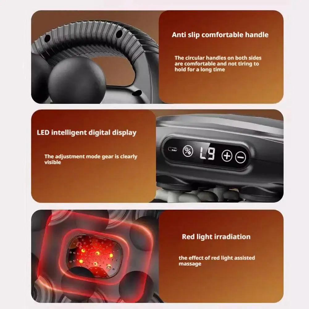 22 Head Fascia Gun High Frequency Vibration Massage Gun 9 Speed ​​Levels Deep Muscle Relaxation for Back Neck Shoulder