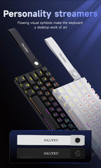 AJAZZ NK61 Wired Gaming Mechanical Keyboard 60% RGB Hot-Swappable 61 Keys Red Switch Mini Keyboard for Gamer PC