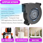 5015 50mm DC 24V 12V 5V 2Pin Dual Ball/Sleeve Bearing Brushless Cooling Turbine Blower Fan 50mm x 15mm Blower Cooler Fan