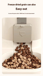 Dog & Cat Automatic Feeder & Waterer Set: Gravity Design, Leak-Proof, Spill-Proof, Anti-Slip, Easy to Clean, Built-In Food Bowl