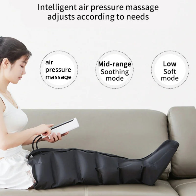 JinKairui Electric Pneumatic Leg Massager Extended Version for Deep Relaxation of Arms, Scalps and Feet with Remote Control