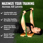 Wooden Fitness Board, Exercise Platform or Wooden Exercise Board for Resistance Band Exercises, Resistance Band Training, Stretching