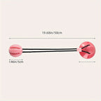 Interactive Dog Suction Cup Toy with Sound and Food Dispensing - Durable Rubber Training Ball for Puzzle and Tug-of-War Play