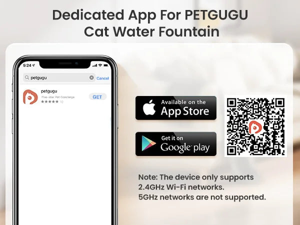 Petgugu PF1 Automatic Feeder 2L Capacity Drinking Fountain For Cats Dog Drinker Pet Water Dispenser Accessories APP Control