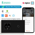 BSEED Zigbee Touch Switch — 1/2/3 Gang + Tomadas EU com Neutro