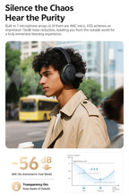 QCY H3S ANC Over Ear Headphones -56dB Noise Canceling Headsets Bluetooth 6.0 Hi-Res LDAC Spatial Sound Earphones Dual Driver