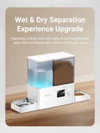 ROJECO 8.5L Automatic Pet Feeder Water Fountain WIFI APP Remote Control Smart Dog 5L Food Dispenser 3.5L Gravity Water Drinker ﻿